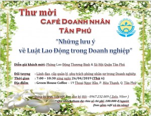 Thư mời CAFE DOANH NHÂN TÂN PHÚ