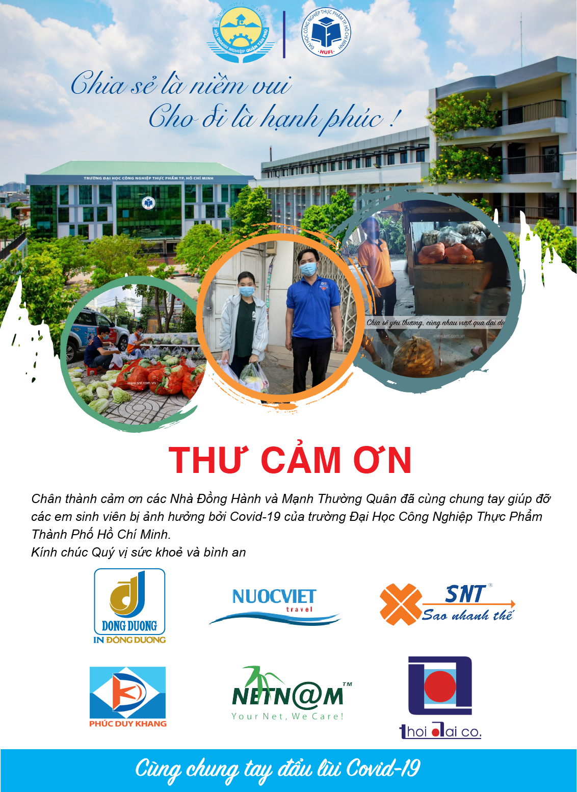 THƯ CẢM ƠN TIẾP SỨC SV HUFI